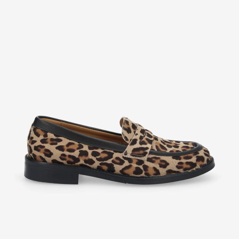 CALIA MOC W - P.LEO/NAPPA -  LEOPARD/MARRON